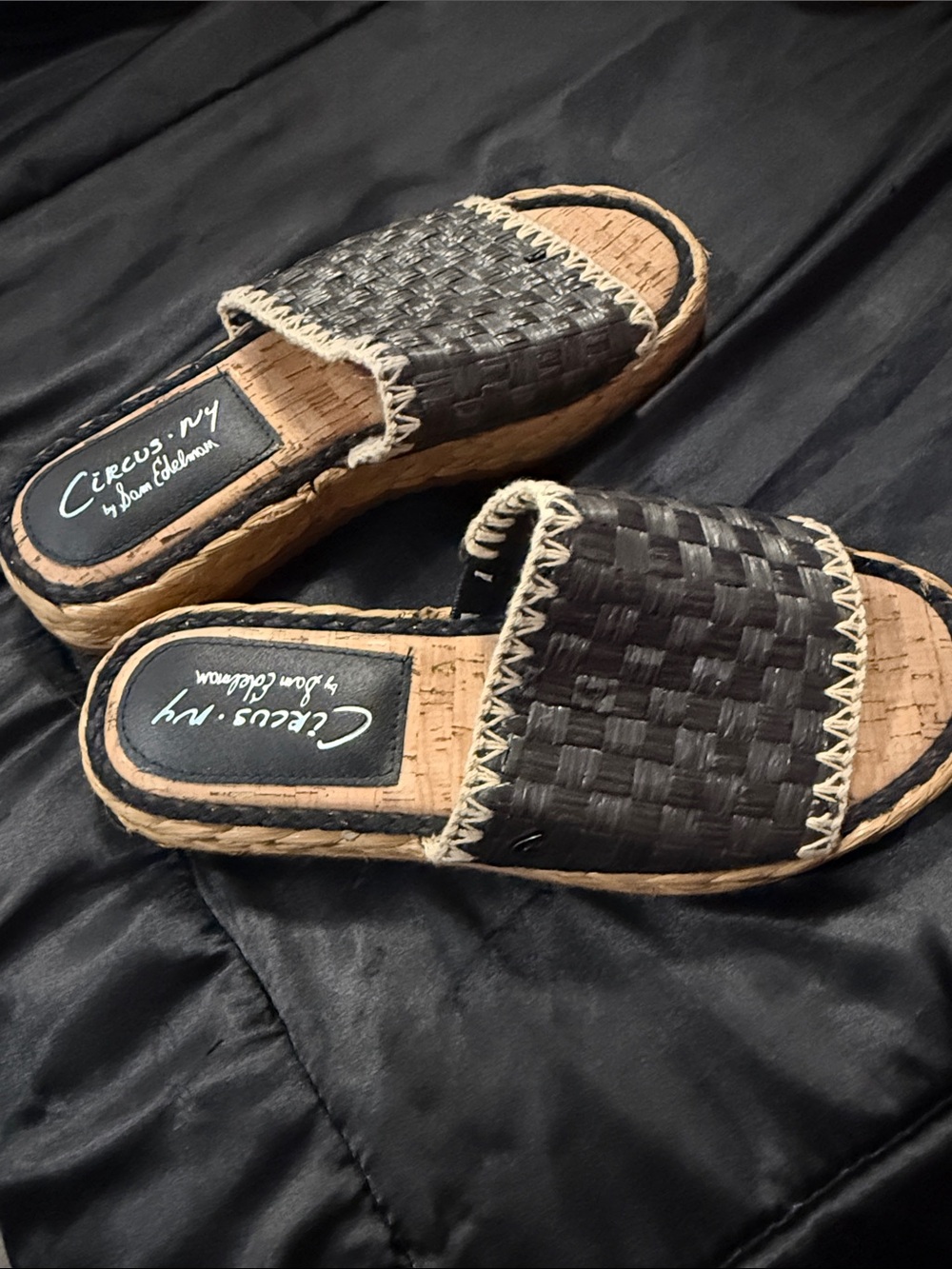 Circus by Sam Edelman Black Braided Slide Mules